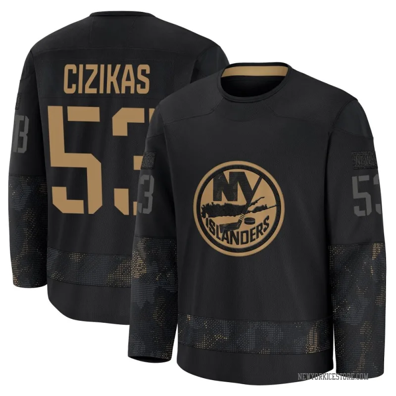 Black Men's Casey Cizikas New York Islanders Premium 2024 Military Appreciation Practice Jersey