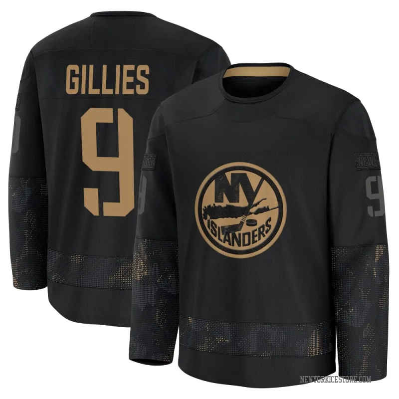 Black Men's Clark Gillies New York Islanders Premium 2024 Military Appreciation Practice Jersey