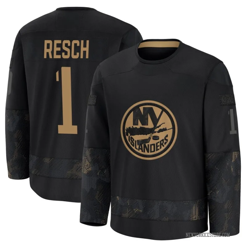 Black Men's Glenn Resch New York Islanders Premium 2024 Military Appreciation Practice Jersey
