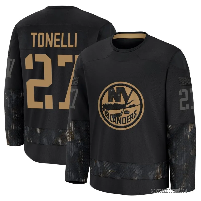 Black Men's John Tonelli New York Islanders Premium 2024 Military Appreciation Practice Jersey