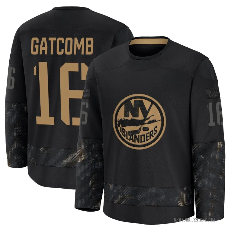 Black Men's Marc Gatcomb New York Islanders Premium 2024 Military Appreciation Practice Jersey