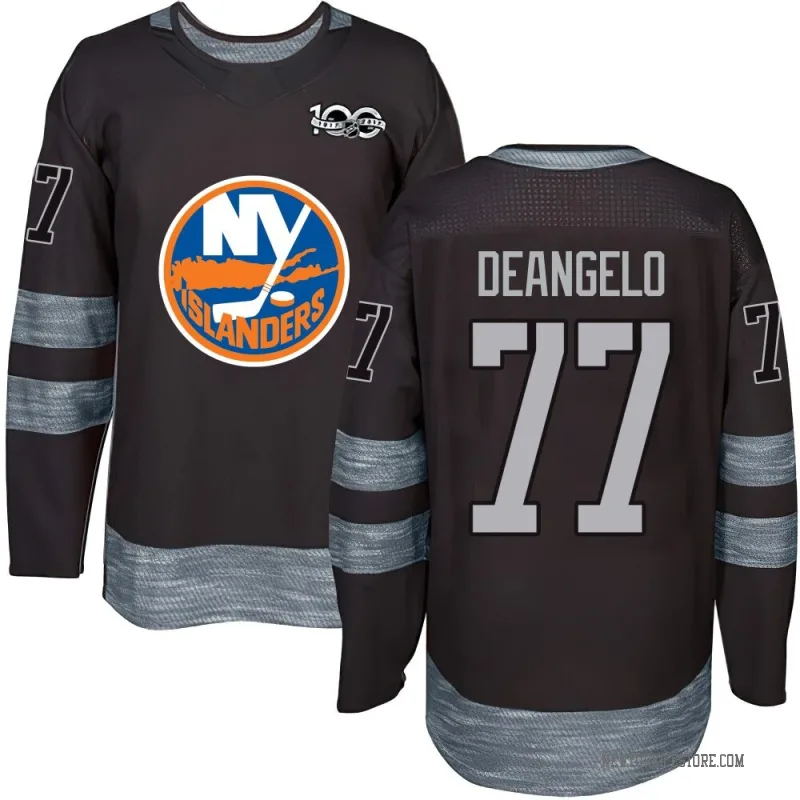 Black Men's Tony DeAngelo New York Islanders Authentic 1917-2017 100th Anniversary Jersey