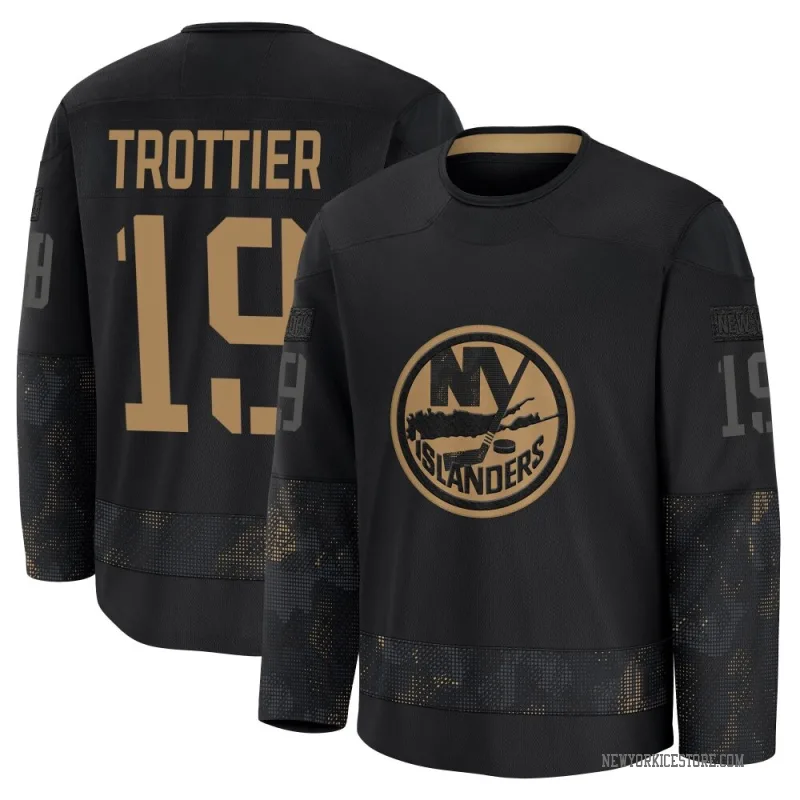 Black Youth Bryan Trottier New York Islanders Premium 2024 Military Appreciation Practice Jersey