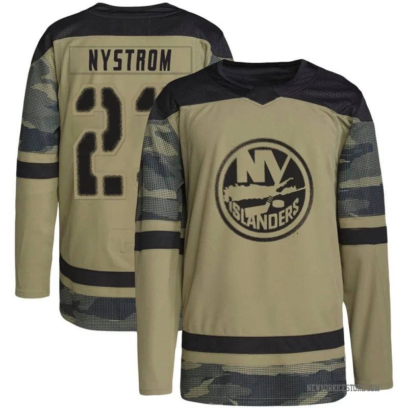 Camo Youth Bob Nystrom New York Islanders Authentic Military Appreciation Practice Jersey