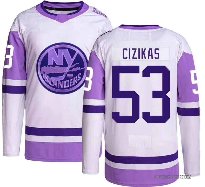 Men's Casey Cizikas New York Islanders Authentic Hockey Fights Cancer Jersey