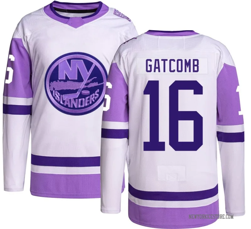 Men's Marc Gatcomb New York Islanders Authentic Hockey Fights Cancer Jersey