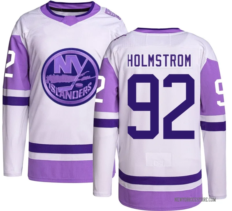 Men's Simon Holmstrom New York Islanders Authentic Hockey Fights Cancer Jersey