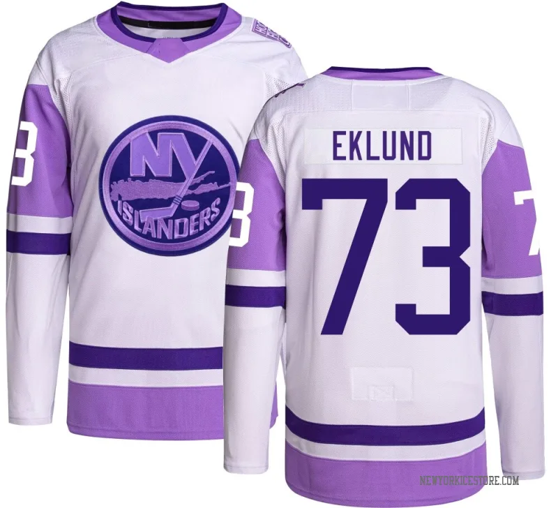Men's Victor Eklund New York Islanders Authentic Hockey Fights Cancer Jersey