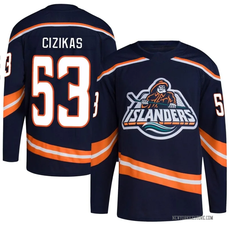 Navy Men's Casey Cizikas New York Islanders Authentic Reverse Retro 2.0 Jersey
