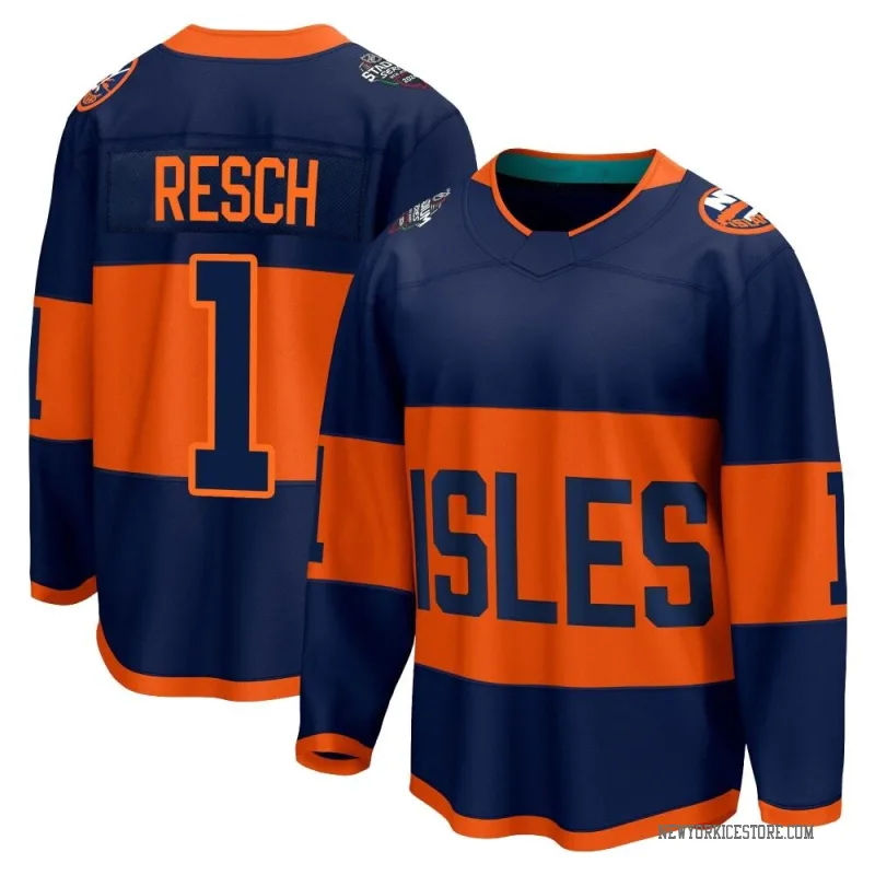 Navy Men's Glenn Resch New York Islanders Breakaway 2024 Stadium Series Jersey