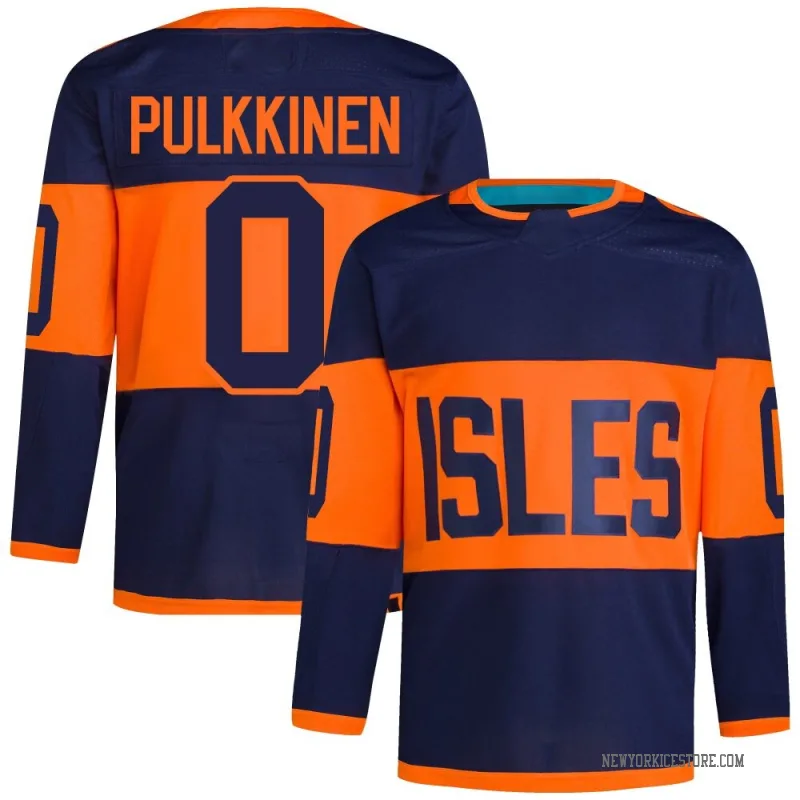 Navy Men's Jesse Pulkkinen New York Islanders Authentic 2024 Stadium Series Primegreen Jersey