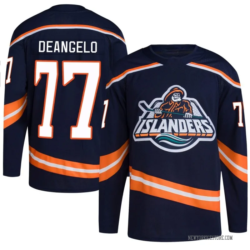 Navy Men's Tony DeAngelo New York Islanders Authentic Reverse Retro 2.0 Jersey