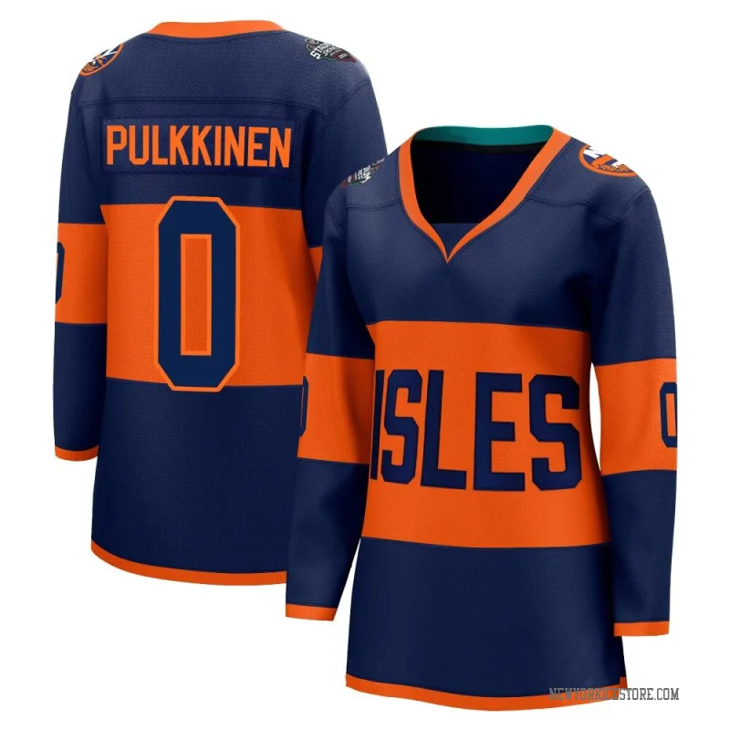 Navy Women's Jesse Pulkkinen New York Islanders Breakaway 2024 Stadium Series Jersey