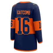Navy Women's Marc Gatcomb New York Islanders Breakaway 2024 Stadium Series Jersey