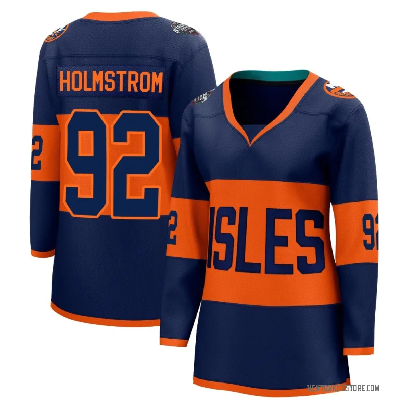 Navy Women's Simon Holmstrom New York Islanders Breakaway 2024 Stadium Series Jersey