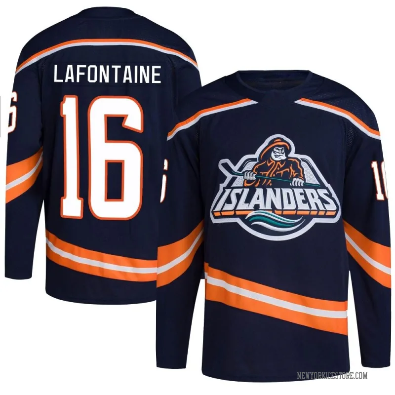 Navy Youth Pat LaFontaine New York Islanders Authentic Reverse Retro 2.0 Jersey