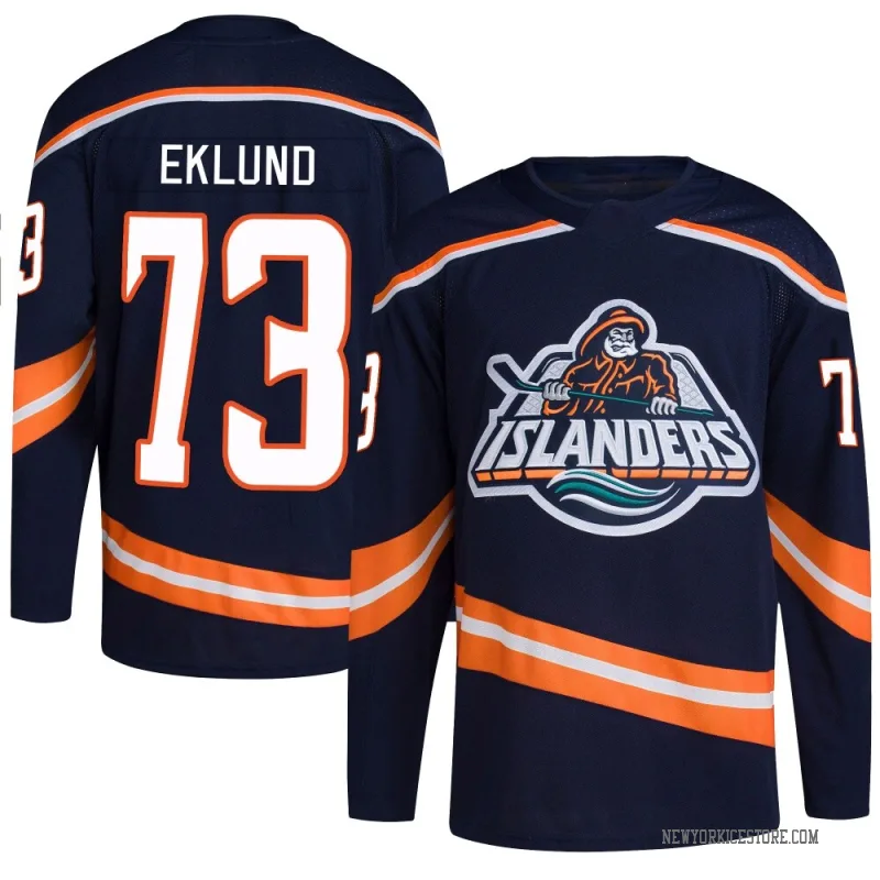 Navy Youth Victor Eklund New York Islanders Authentic Reverse Retro 2.0 Jersey