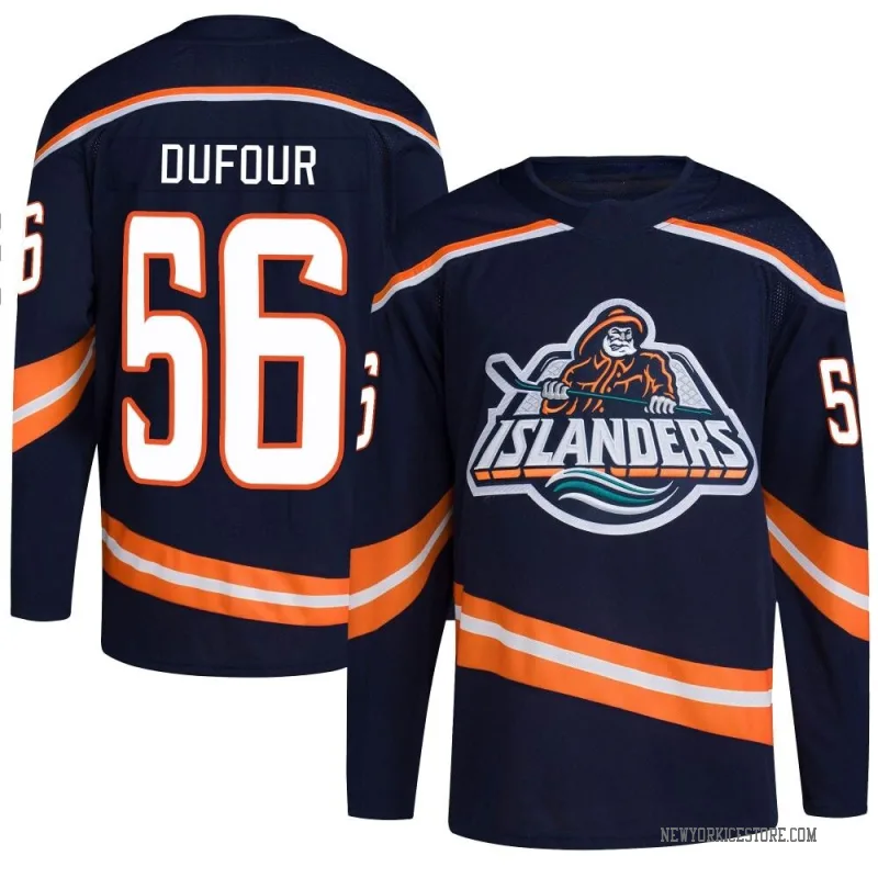 Navy Youth William Dufour New York Islanders Authentic Reverse Retro 2.0 Jersey
