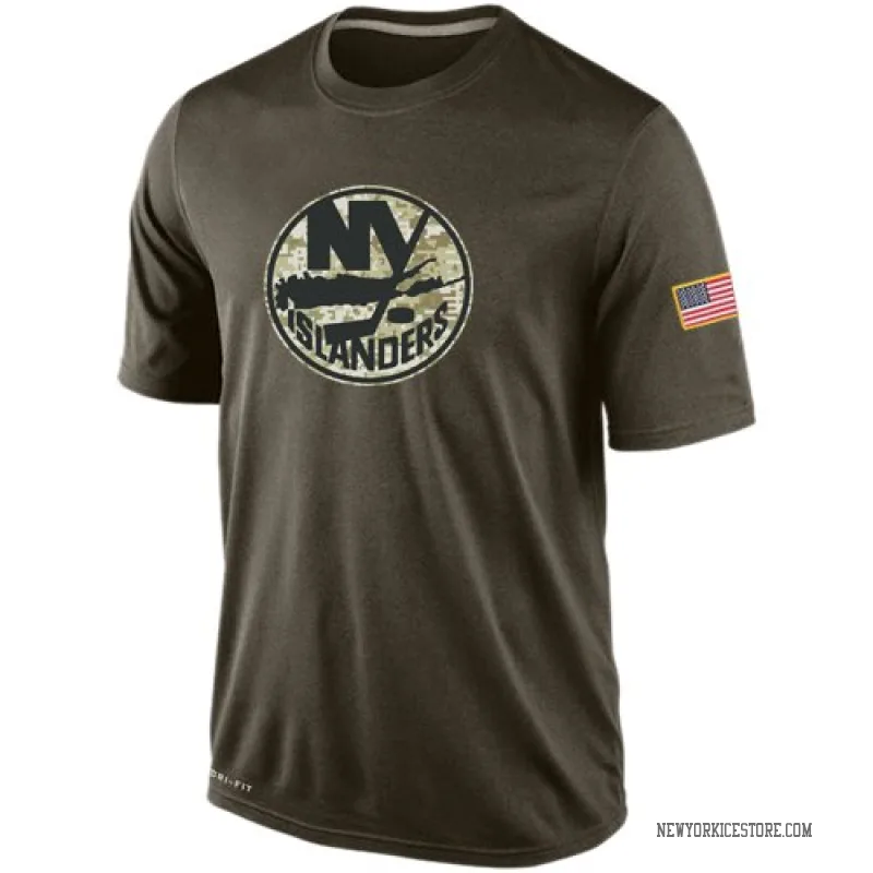 Olive Men's New York Islanders Salute To Service KO Performance Dri-FIT T-Shirt