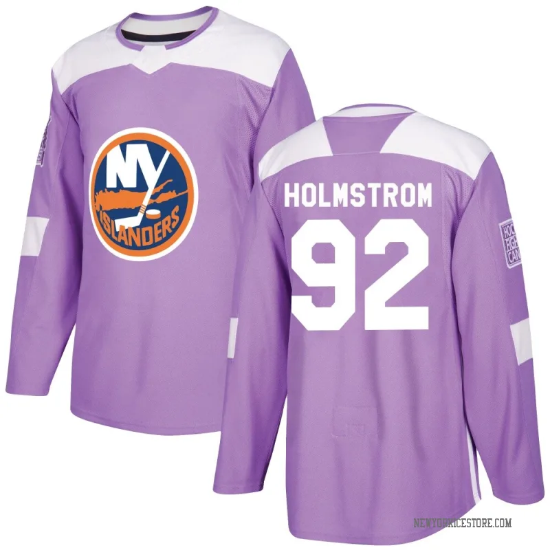 Purple Men's Simon Holmstrom New York Islanders Authentic Fights Cancer Practice Jersey