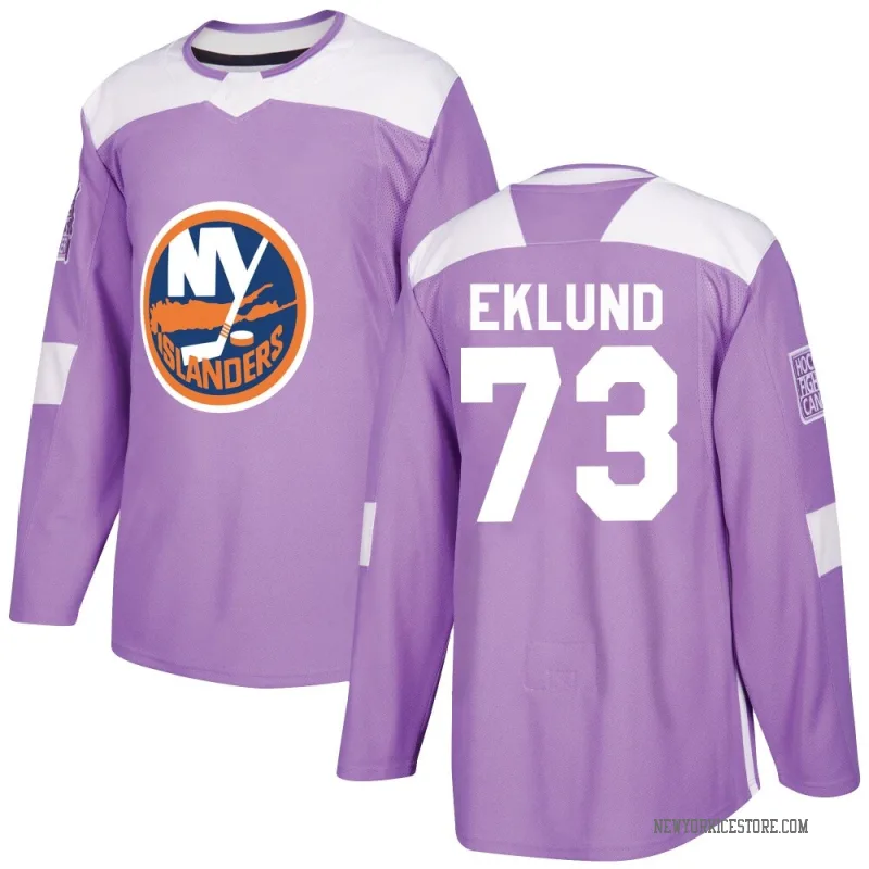 Purple Men's Victor Eklund New York Islanders Authentic Fights Cancer Practice Jersey