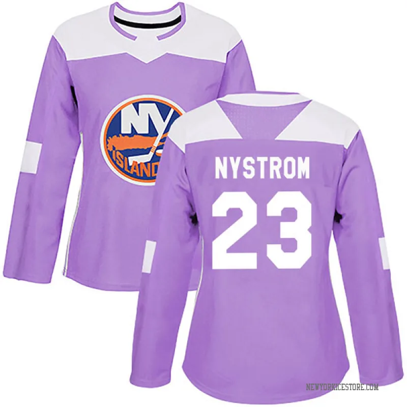 Purple Women's Bob Nystrom New York Islanders Authentic Fights Cancer Practice Jersey