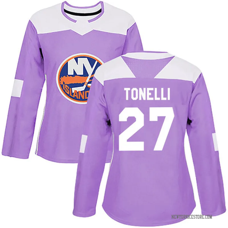 Purple Women's John Tonelli New York Islanders Authentic Fights Cancer Practice Jersey