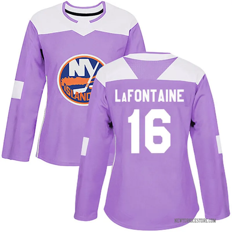 Purple Women's Pat LaFontaine New York Islanders Authentic Fights Cancer Practice Jersey