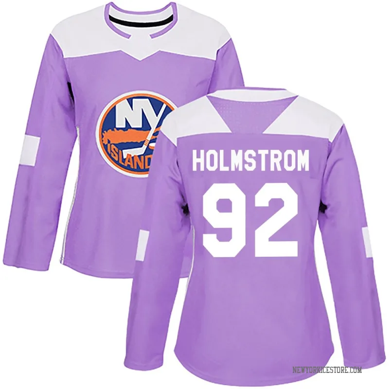 Purple Women's Simon Holmstrom New York Islanders Authentic Fights Cancer Practice Jersey