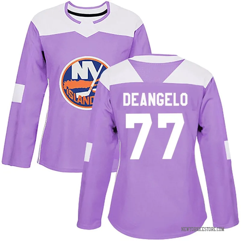 Purple Women's Tony DeAngelo New York Islanders Authentic Fights Cancer Practice Jersey