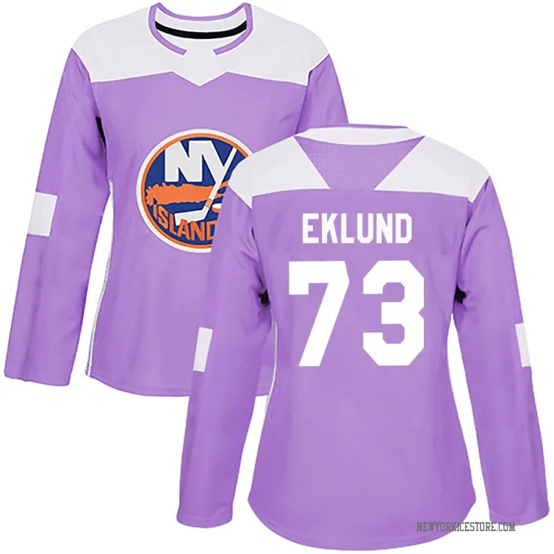 Purple Women's Victor Eklund New York Islanders Authentic Fights Cancer Practice Jersey
