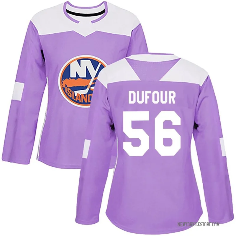 Purple Women's William Dufour New York Islanders Authentic Fights Cancer Practice Jersey