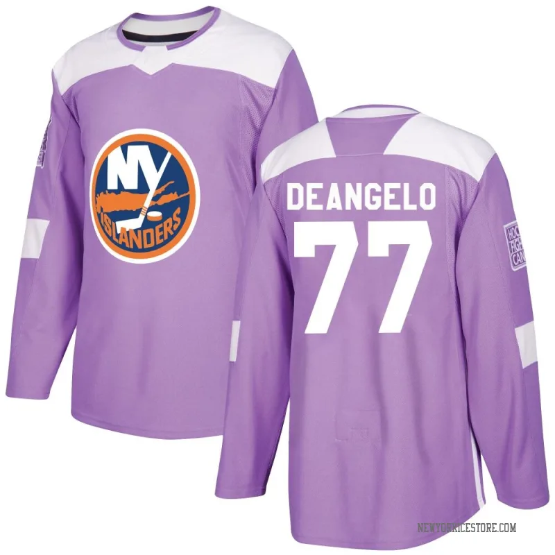 Purple Youth Tony DeAngelo New York Islanders Authentic Fights Cancer Practice Jersey