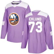 Purple Youth Victor Eklund New York Islanders Authentic Fights Cancer Practice Jersey