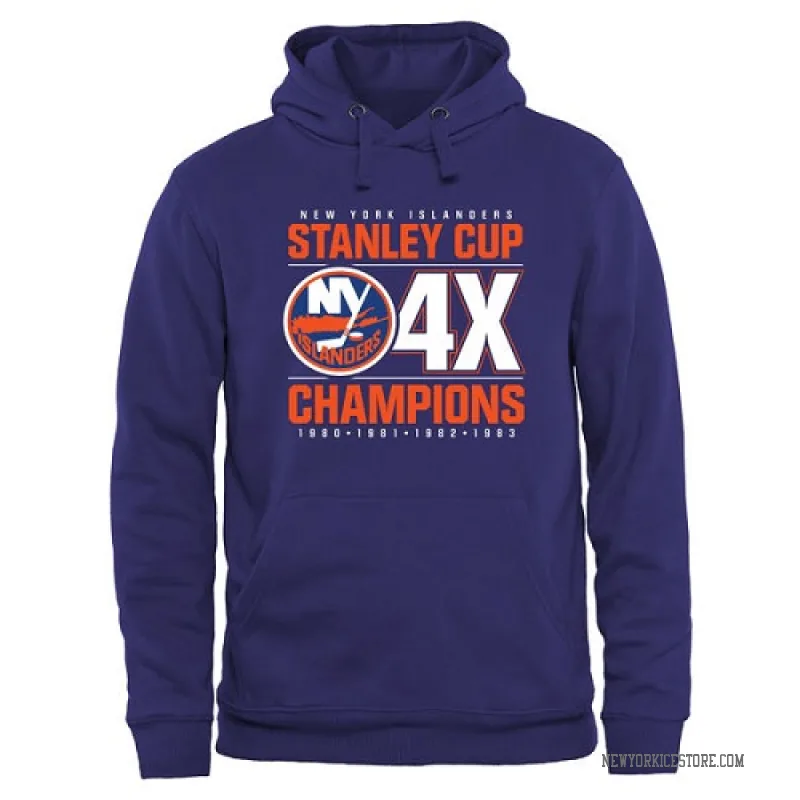 Royal Men's New York Islanders Rinkside Victor Pullover Hoodie -