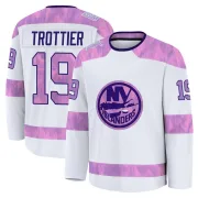White Men's Bryan Trottier New York Islanders Premium 2024 Hockey Fights Cancer Practice Jersey
