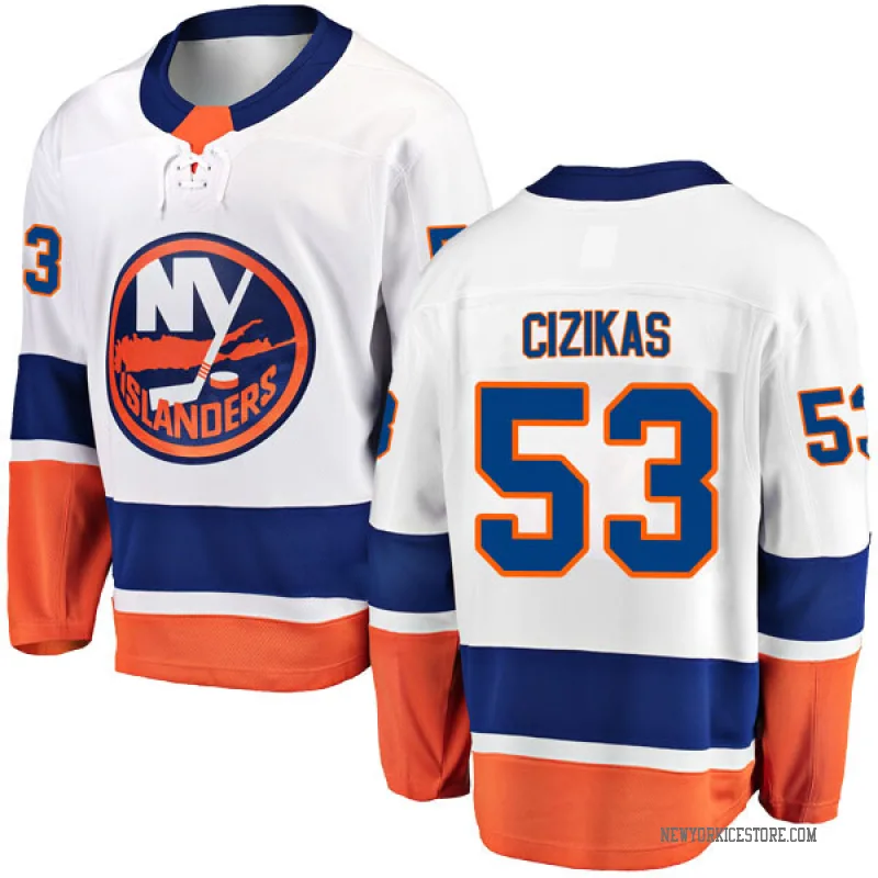 White Men's Casey Cizikas New York Islanders Breakaway Away Jersey