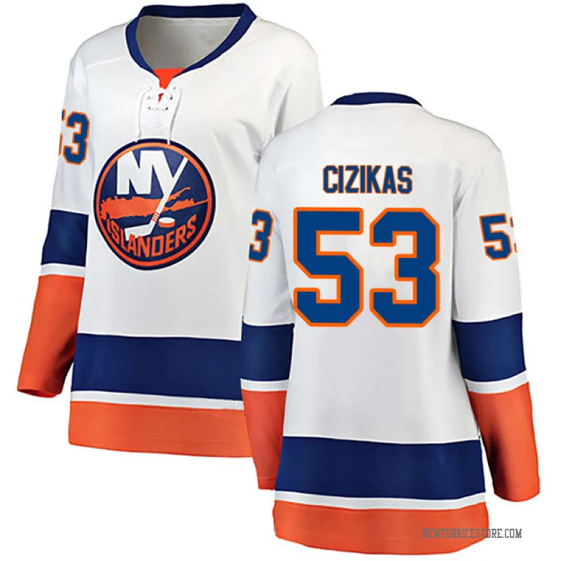 White Women's Casey Cizikas New York Islanders Breakaway Away Jersey