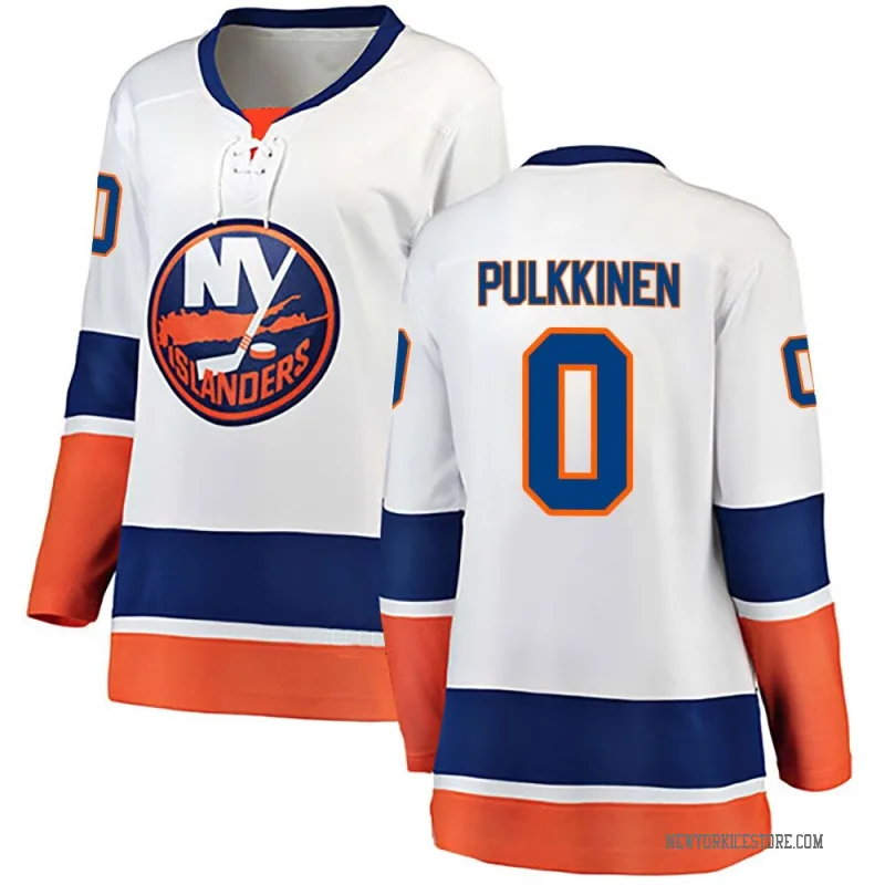 White Women's Jesse Pulkkinen New York Islanders Breakaway Away Jersey