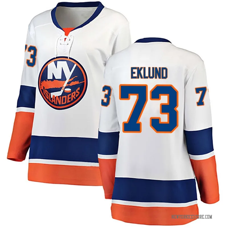 White Women's Victor Eklund New York Islanders Breakaway Away Jersey