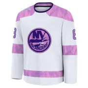 White Youth Garry Howatt New York Islanders Premium 2024 Hockey Fights Cancer Practice Jersey