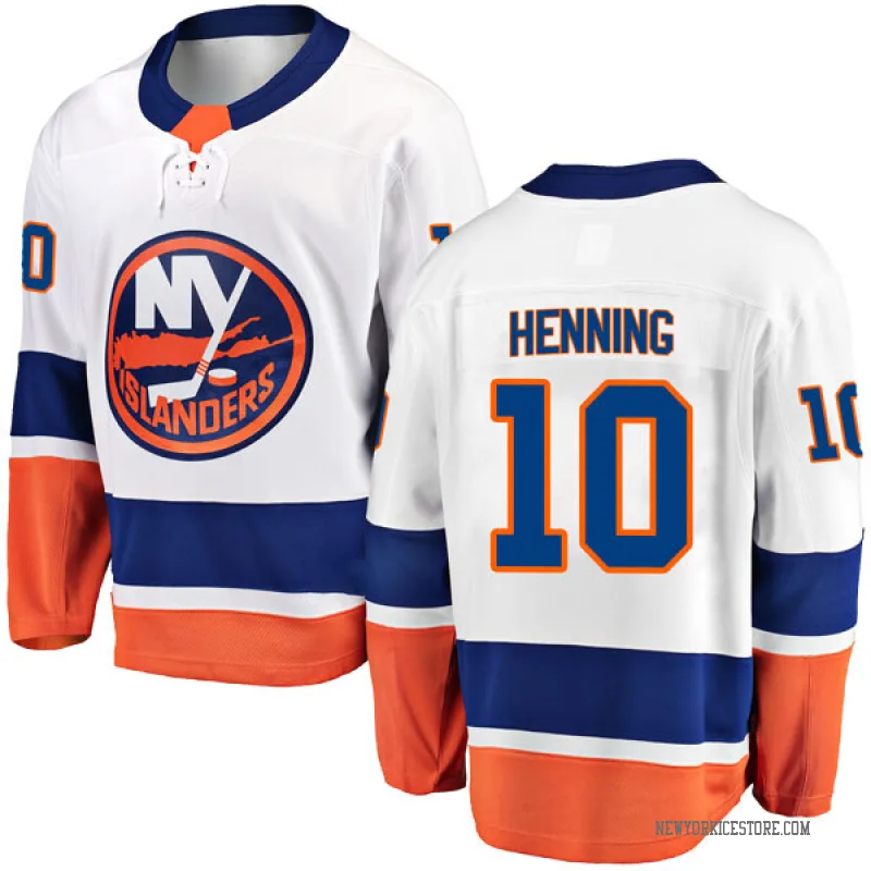White Youth Lorne Henning New York Islanders Breakaway Away Jersey