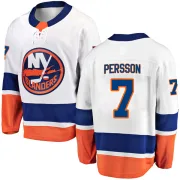 White Youth Stefan Persson New York Islanders Breakaway Away Jersey