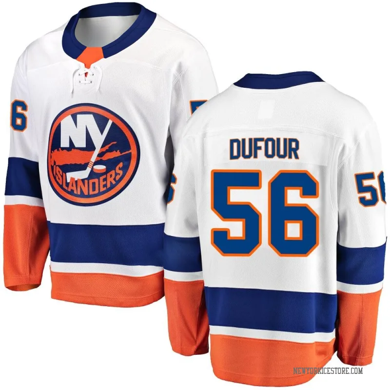 White Youth William Dufour New York Islanders Breakaway Away Jersey